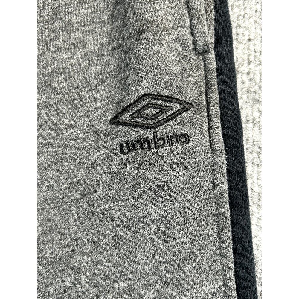 Umbro Jogger Sweatpants Youth Gray Black Fleece Lined Athletic Drawstring Pants - Picture 5 of 7